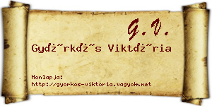 Györkös Viktória névjegykártya