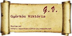Györkös Viktória névjegykártya